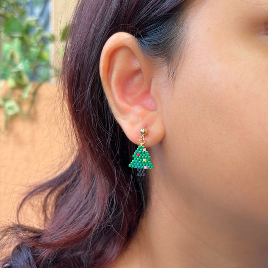 Christmas Tree Beaded Charm