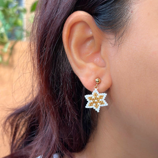 Christmas Star Beaded Charm