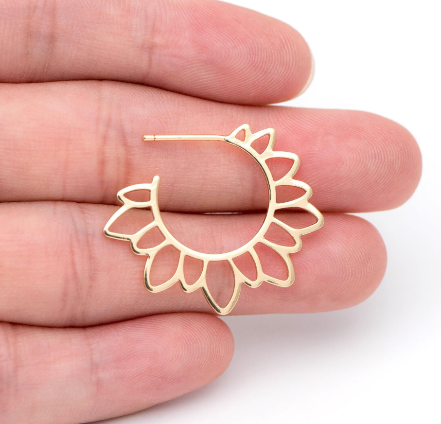Flower Burst Hoops