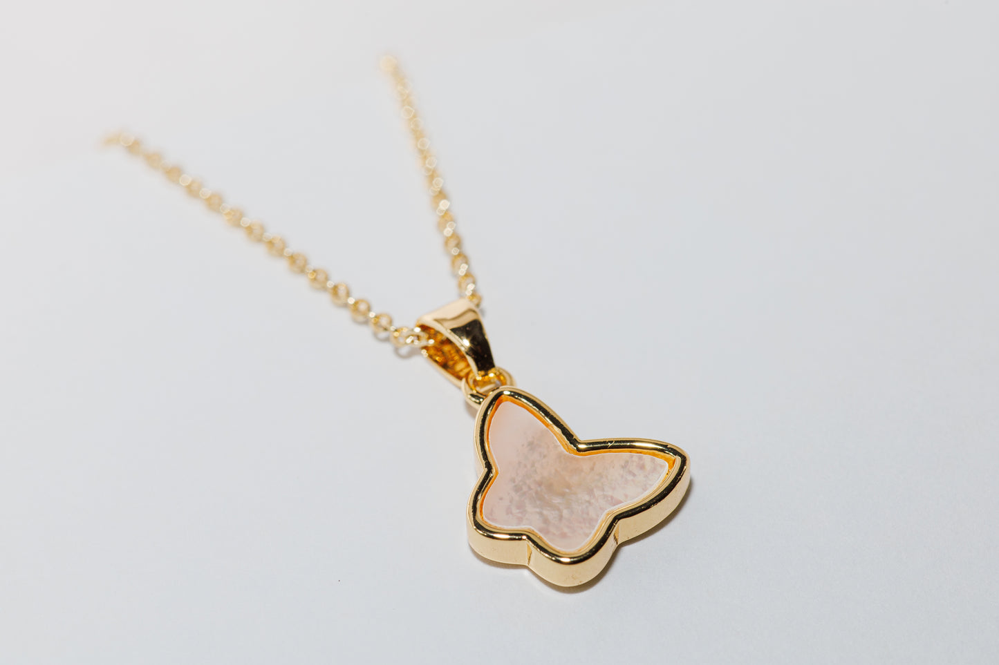Mother of Pearl and 18k Gold Plated Necklace