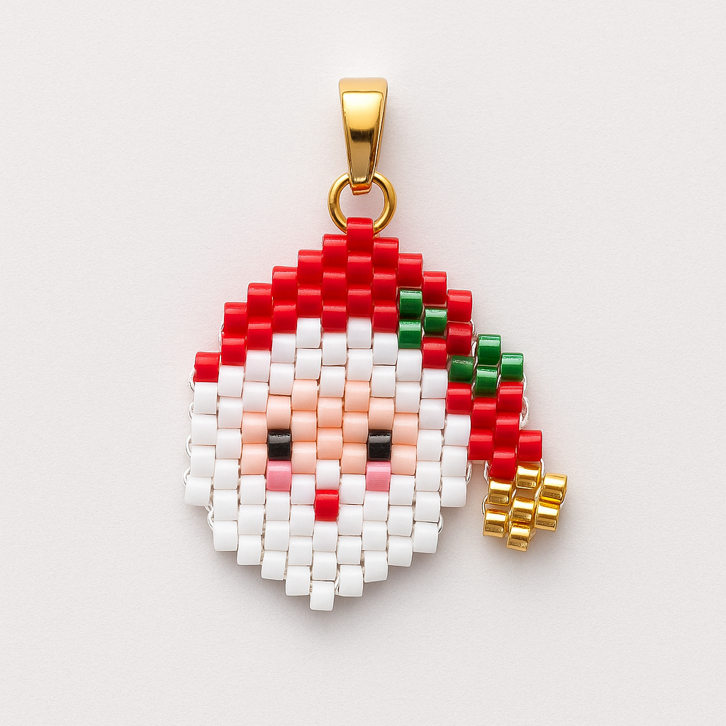 Santa Beaded Charm