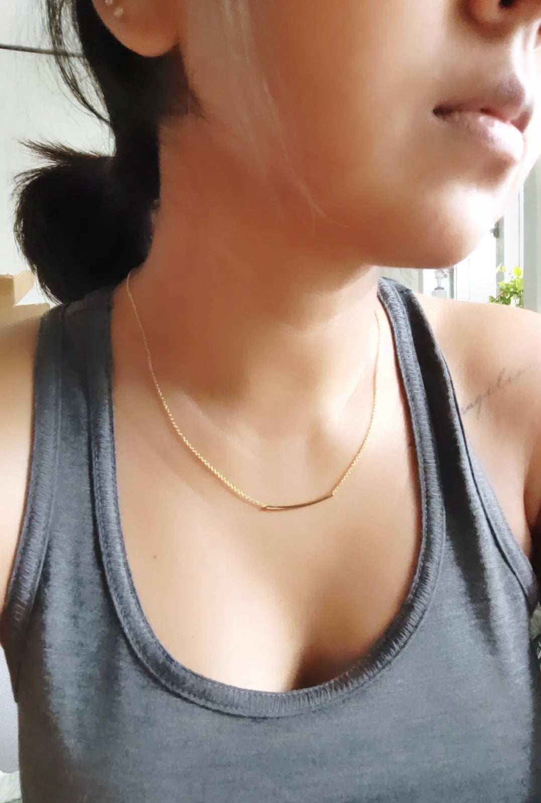 Minimal Tube Necklace