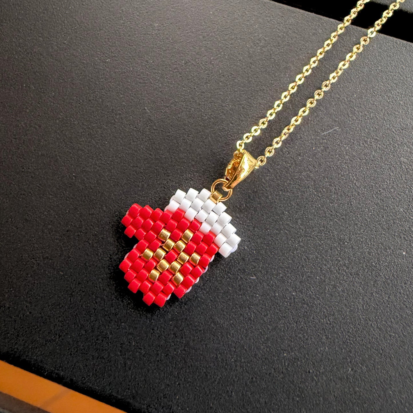 Mittens Beaded Charm