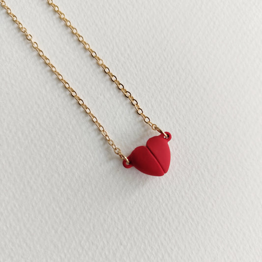 Magnetic Heart Clasp with 18k Gold Plated Necklace