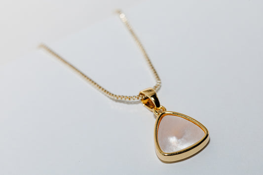 Mother of Pearl and 18k Gold Plated Necklace