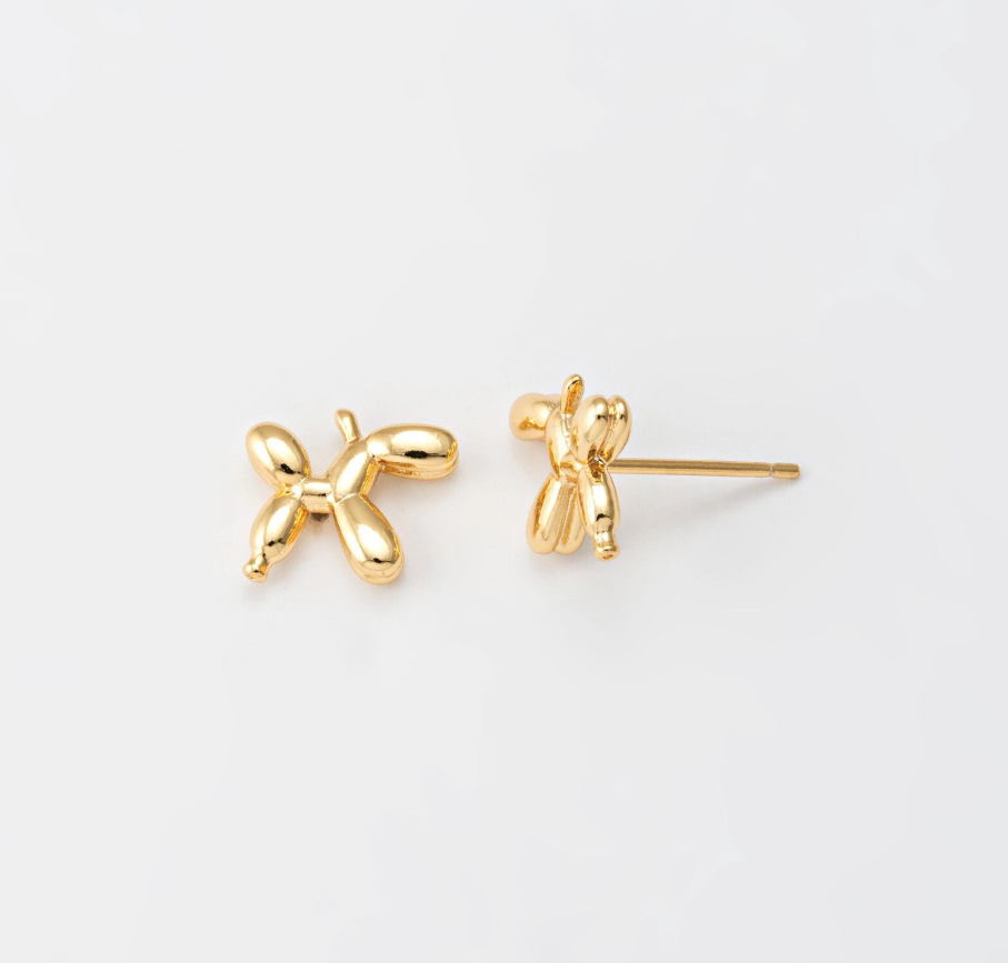 Puppy Balloon Stud Earrings