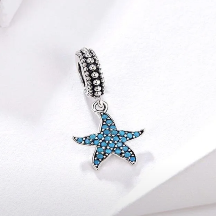 Series 925 - Deep Blue Starfish Necklace