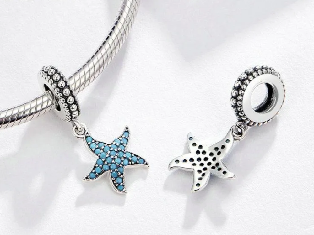 Series 925 - Deep Blue Starfish Necklace