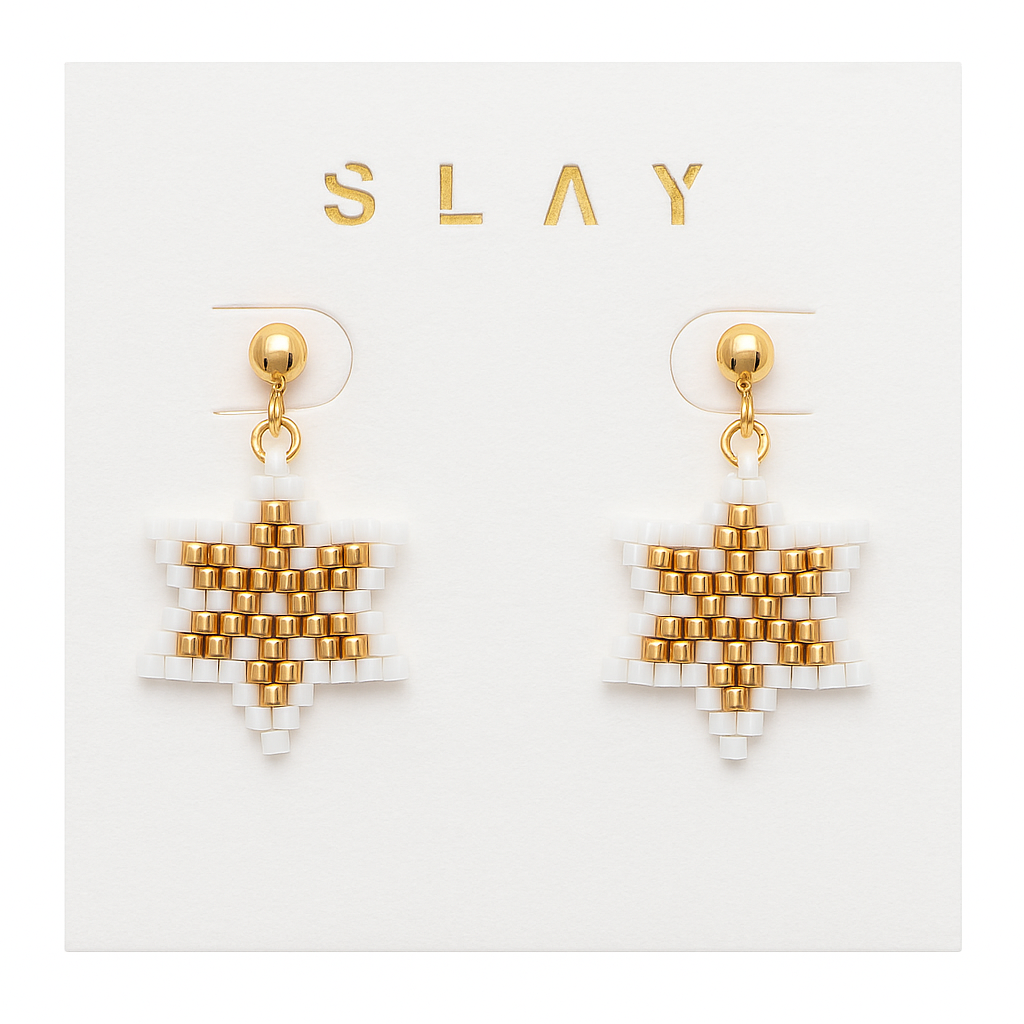 Christmas Star Beaded Charm